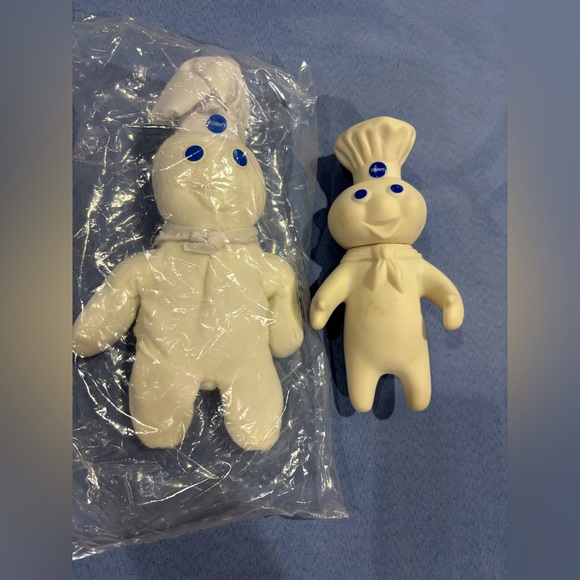 Pillsbury Doughboy Vintage Set Plush and Rubber - Picture 1 of 7